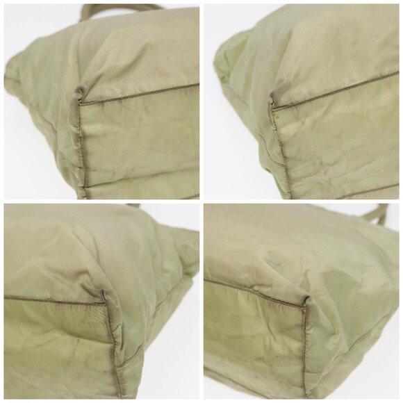 PRADA Tote Bag Nylon Silver Pistachio Green - Picture 12 of 14